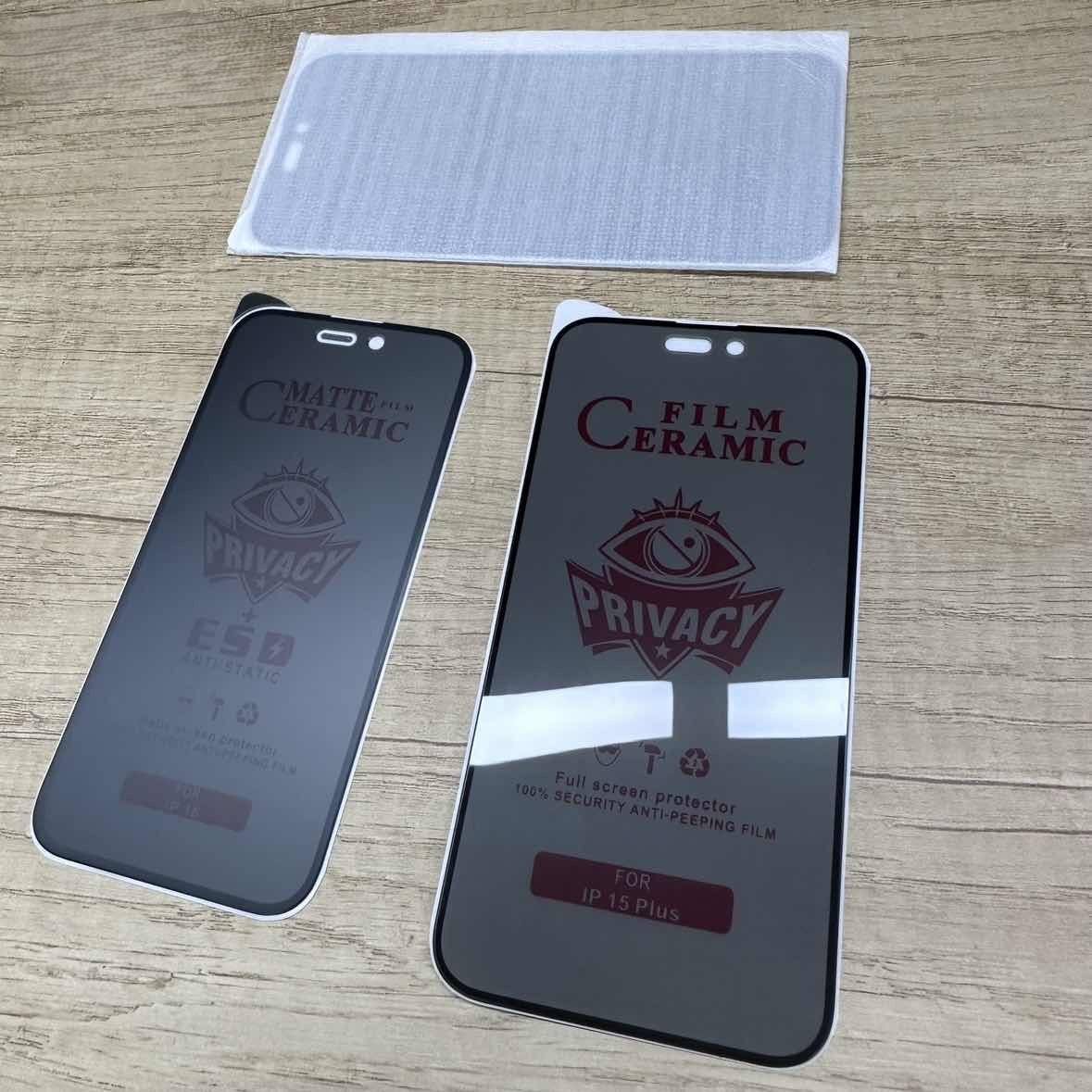 Wholesale ESD Premium 2.5D Flexible Silk Matte Privacy Ceramic Phone Screen Protector for iPhone 16 15 14 13 12 Pro Max Film