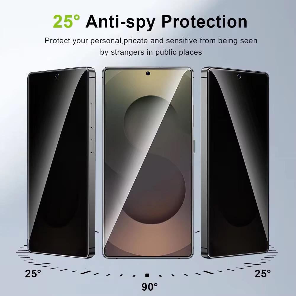 Privacy Fingerprint Unlock Borderless Tempered Glass Screen Protector for S24 ULTRA