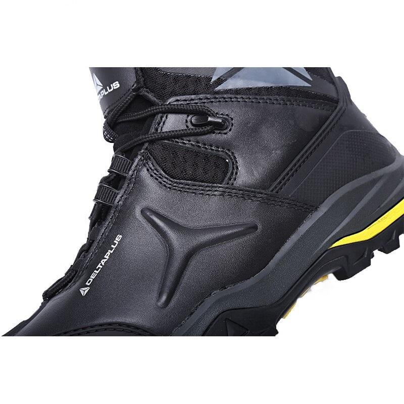 Striped Tongue, Anti Fatigue Adhesive PU Midsole, Shock-absorbing Safety Shoes in the Heel