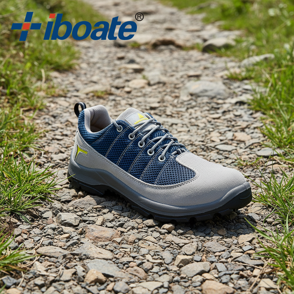 Novel and Fashionable Fluorescent logo Design with Shock-absorbing Safety Shoes at the Heel