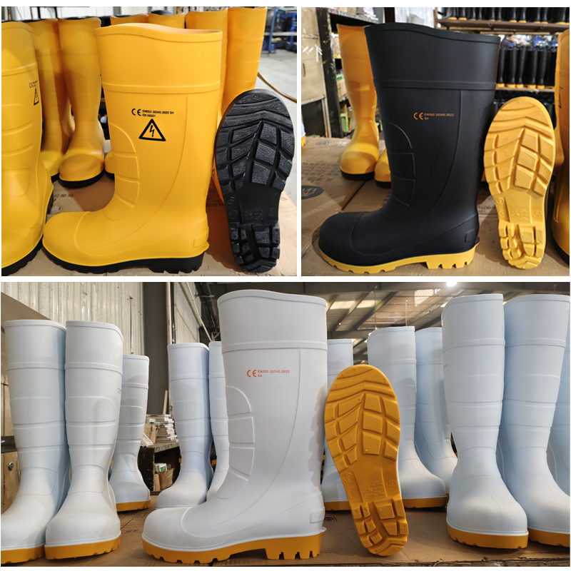 New Arrival CE Composite Toe Mining Construction Factory Security Footwear Knee-High Waterproof PVC Safety Rain Boots