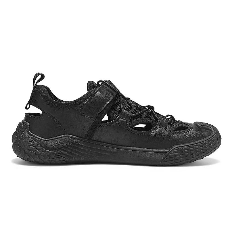 Summer Trendy Versatile Beach Slippers New Breathable Mesh Lace-up Lightweight Sports Shoes Outdoor Casual Height Increasing