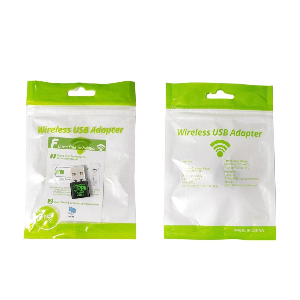 Plug and Play USB WIFI 6 Dongle AX900 Wireless Network Card 900Mbps USB2.0 Wifi 6 and BT5.3 Adapter 2 in One Combo Dongle