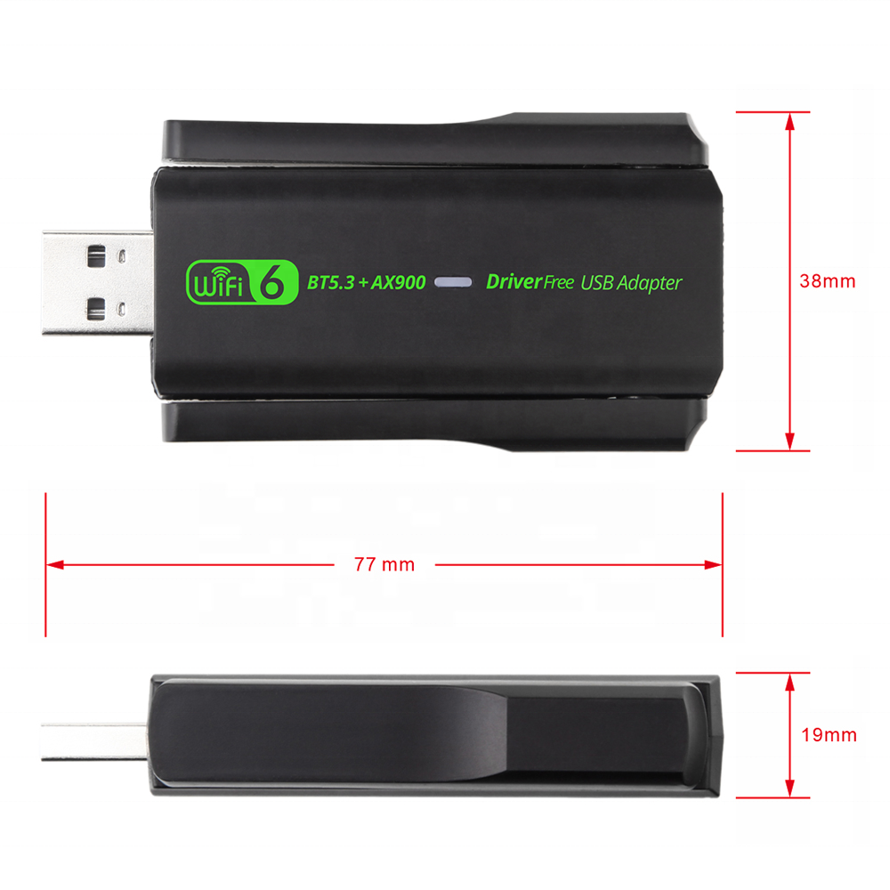 Free Driver Ax900 Usb Wifi 6 Adapter BT 5.3 Dual Band Wireless Network Card 2 in One Combo USB 2.0 Wifi BT Usb Dongle