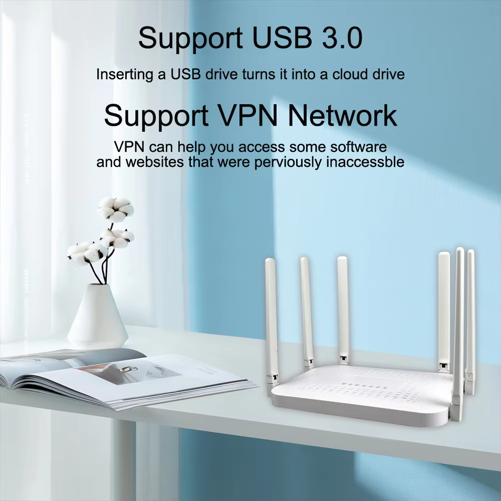 AX3000 WiFi 6 Router Dual Band 3000Mbps USB3.0 Support VPN Passwall Openwrt Openvpn V2RAV Mt7981 WireGuard Shadowsocks Mesh