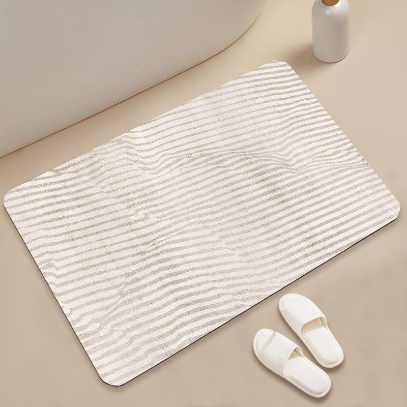 YOULLTAN New Style Diatom Mud Shower Mat Non-Slip Water Absorbent Resistant Bathroom Rugs Quick Dry Rubber Bath Mats