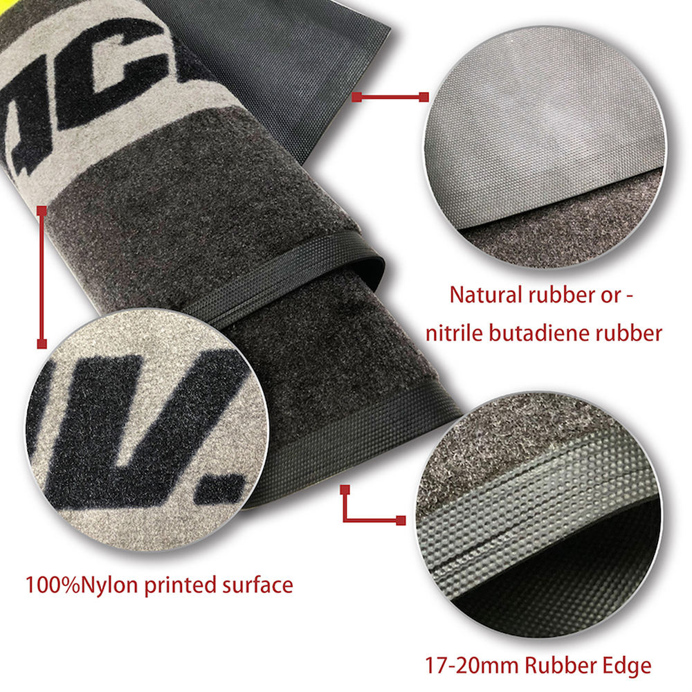 Custom Logo Outdoor Rug for Business Entrance Rubber Door Mat with Branding Personalized Anti-Slip Welcome Carpet for Commercial