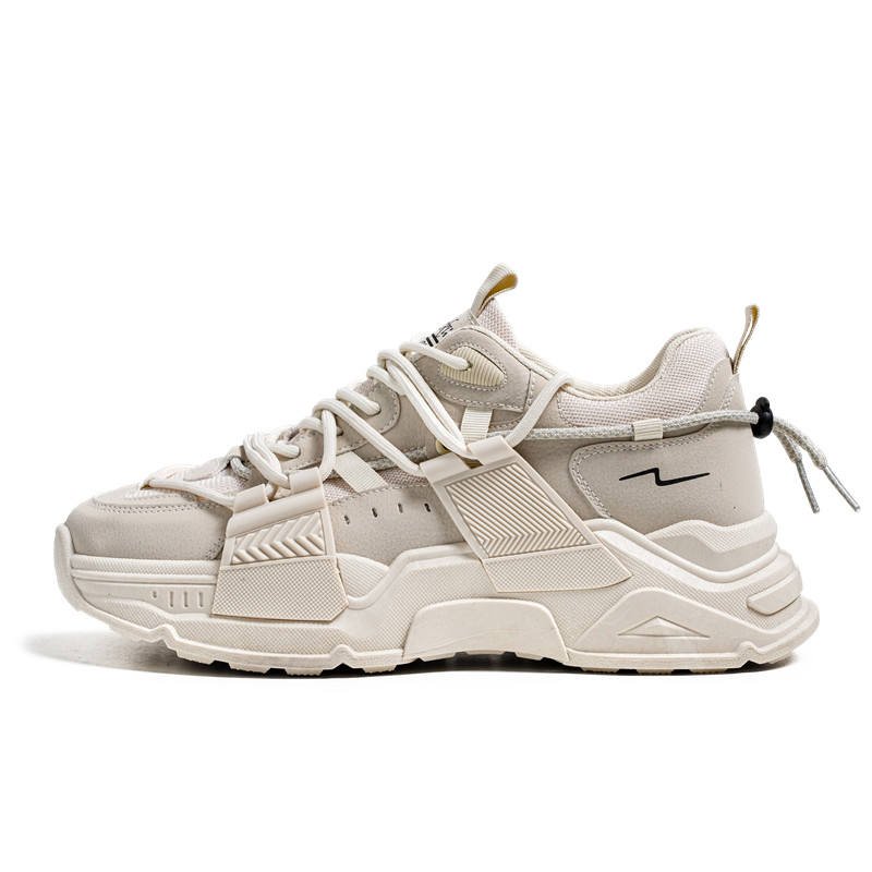 OEM Mesh Casual Shoes Men White Chunky Dad Breathable Lightweight Walking Sport Sneakers Anti-Slip Spring Autumn Winter 2024 New