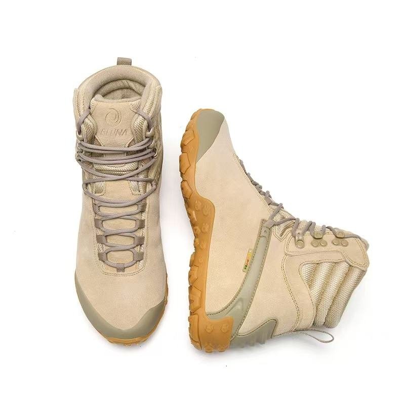 Green High Waterproof Boots for Men Women Plus Sizes Winter Warm Outdoor Sports Shoes for Mountaineering Hiking Autumn Spring