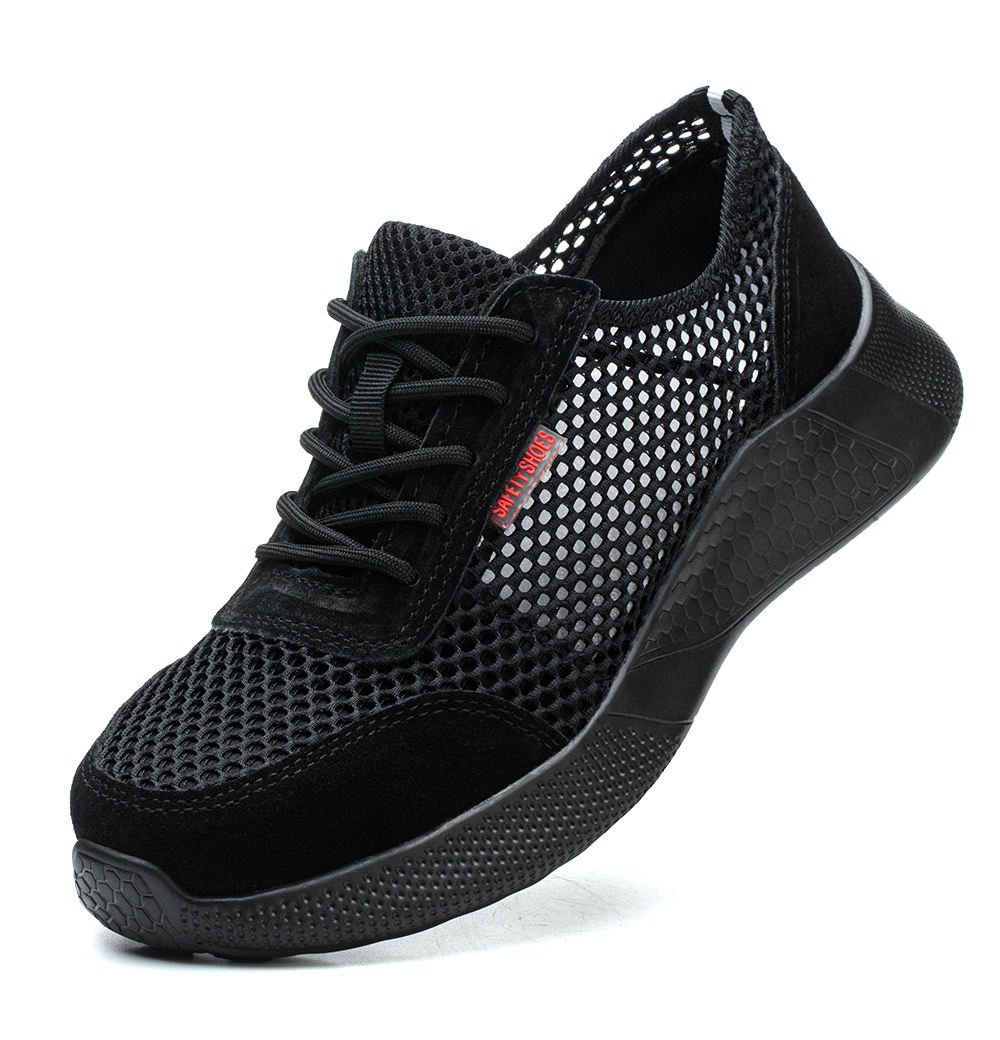 Advanced Breathable Fly-Knit Safety Shoes Steel Toe Anti-Impact & Puncture Proof for Construction and Industrial Work