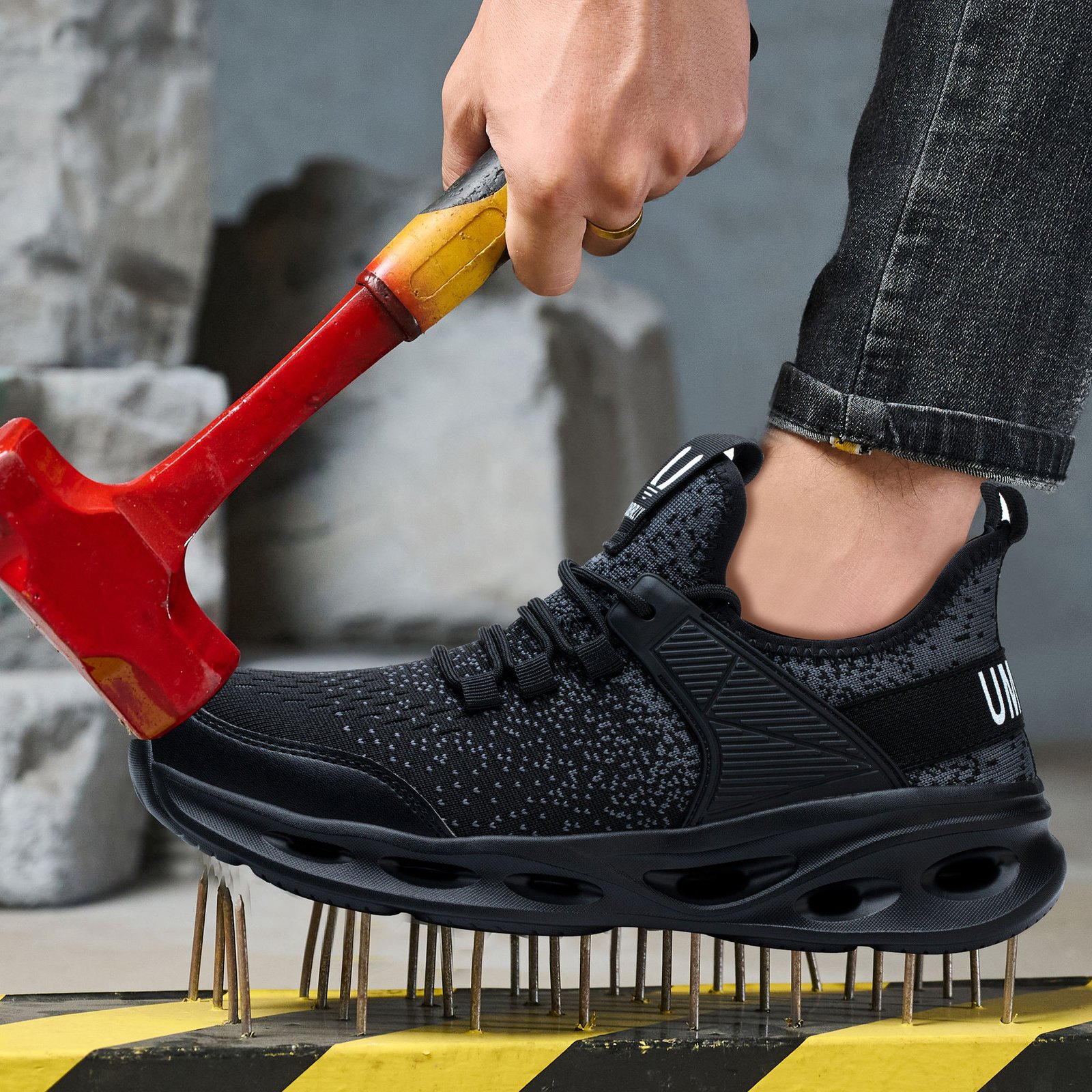 Premium All-Season Safety Shoes Fashion Steel Toe Anti-Impact & Puncture Proof Lightweight Breathable for Industrial