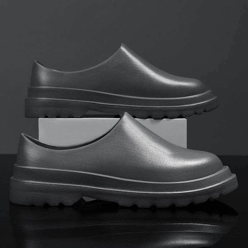 Men's Casual Anti-Slip Shoes Custom Logo Solid Color Waterproof Rain Sandals for Winter Spring Autumn Seasons Soft Outdoor