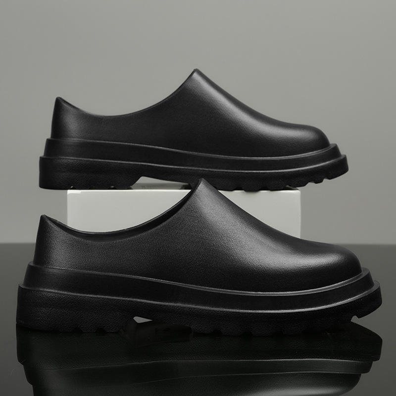 Men's Casual Anti-Slip Shoes Custom Logo Solid Color Waterproof Rain Sandals for Winter Spring Autumn Seasons Soft Outdoor