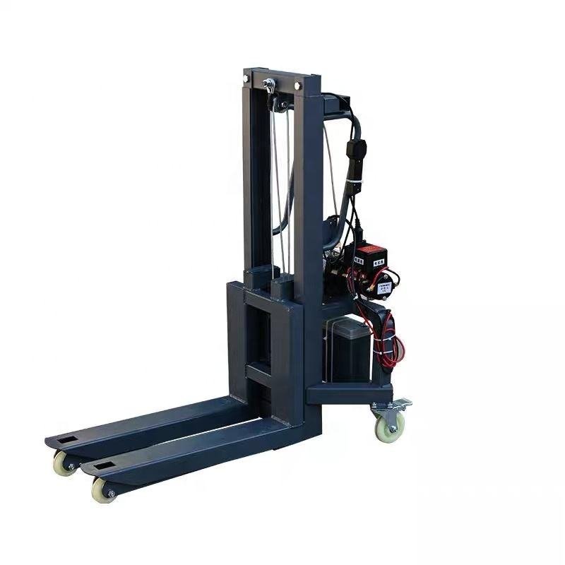 Portable 300KG Load Electric Forklift Truck with Detachable 12V Lead-acid Battery & Polyurethane Tire Fast Delivery
