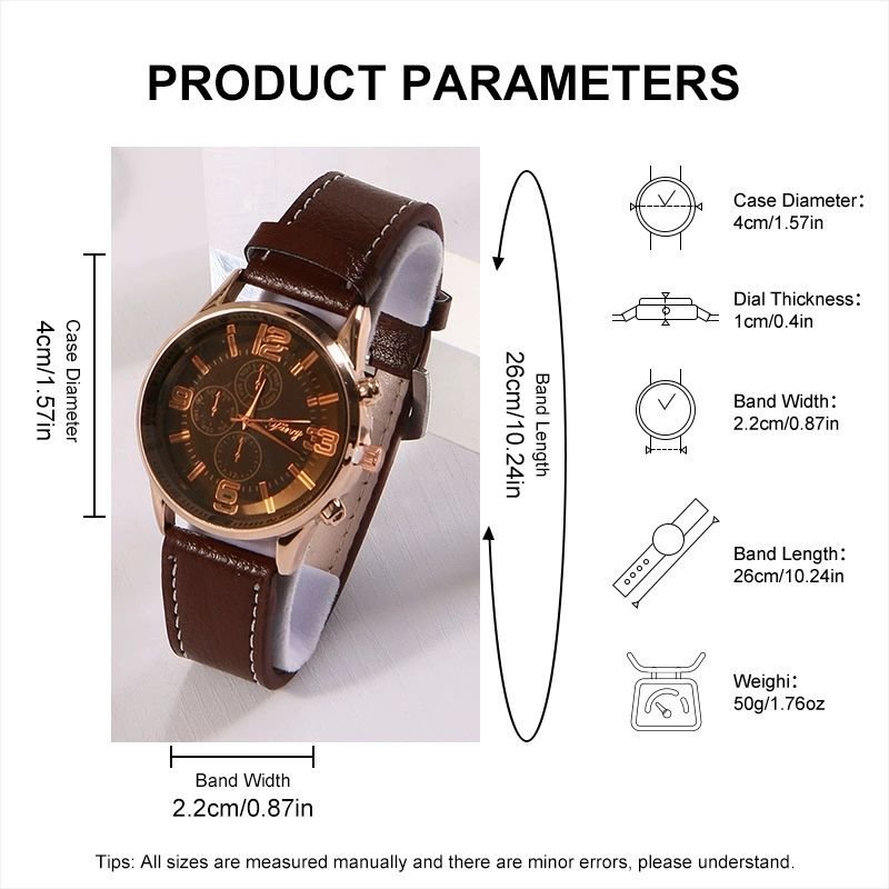 Fancy & Yc M2302 Hot Selling 2PC/set Fashion Quartz Wristwatch + Wallet / Watch + Strap Men Business Gift for Father Husband