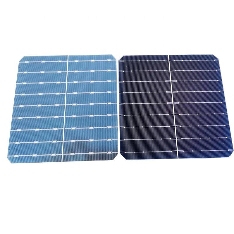 High Quality 166*166mm 6.54inch Bifacial BIFI Monocrystalline Photovoltaic Solar Cells 16BB 6.138W Factory Direct"