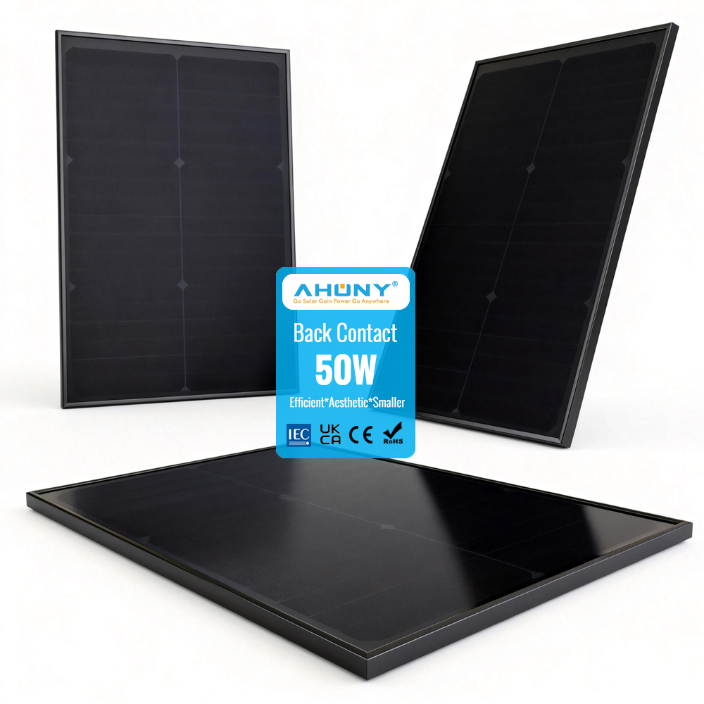 Monocrystalline All Black Solar Panel Back Contact Solar Cell Lead Brand for Modern Buildings and Roof integrated Solar Products