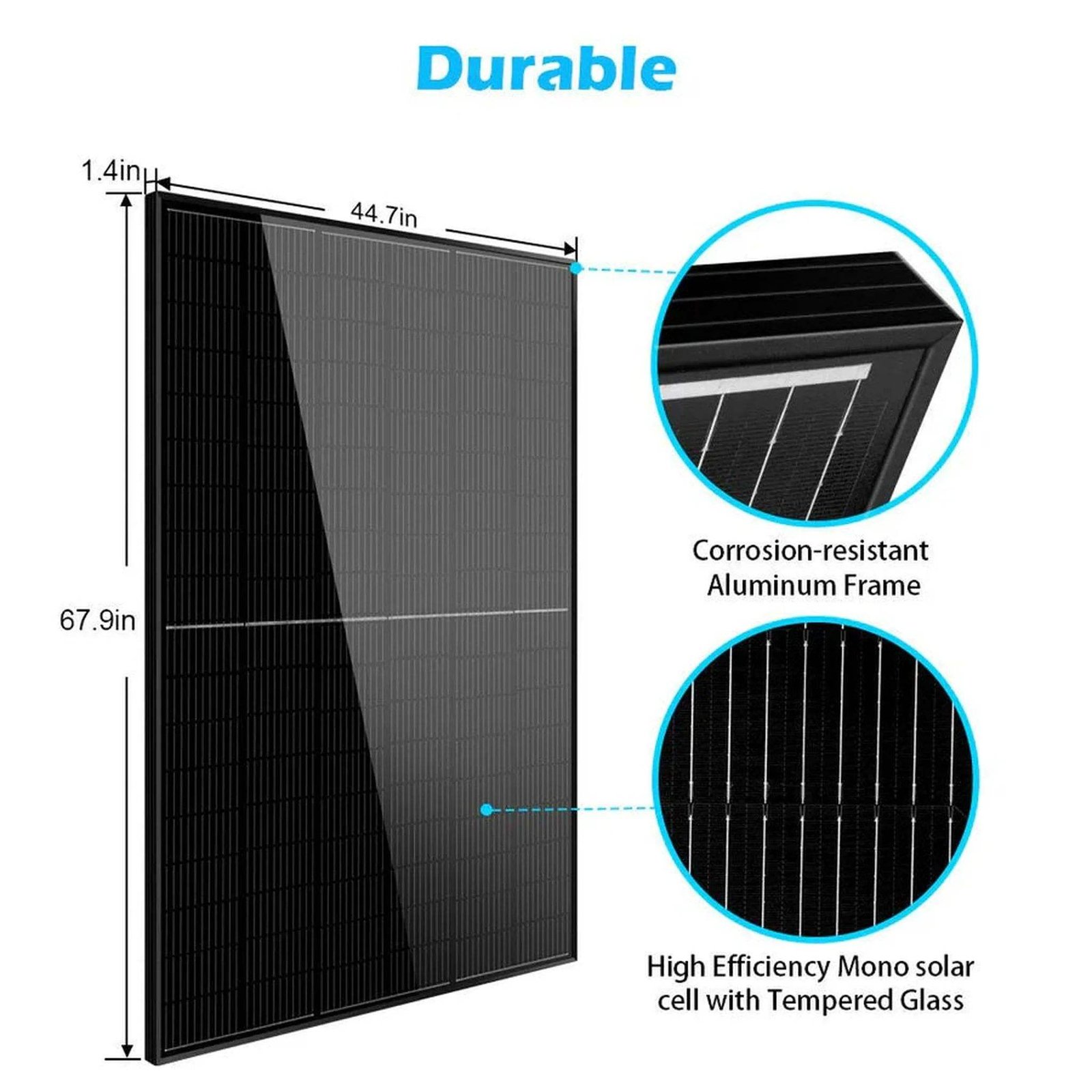 EU Monocrystalline Silicon All Black Solar Panel Full Pallet (32 Panels)
