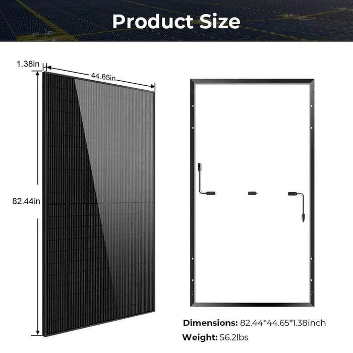 Su n G Gold Power 500W Half Cell Mono Black PERC Solar Panel Full Planet 32 Panel