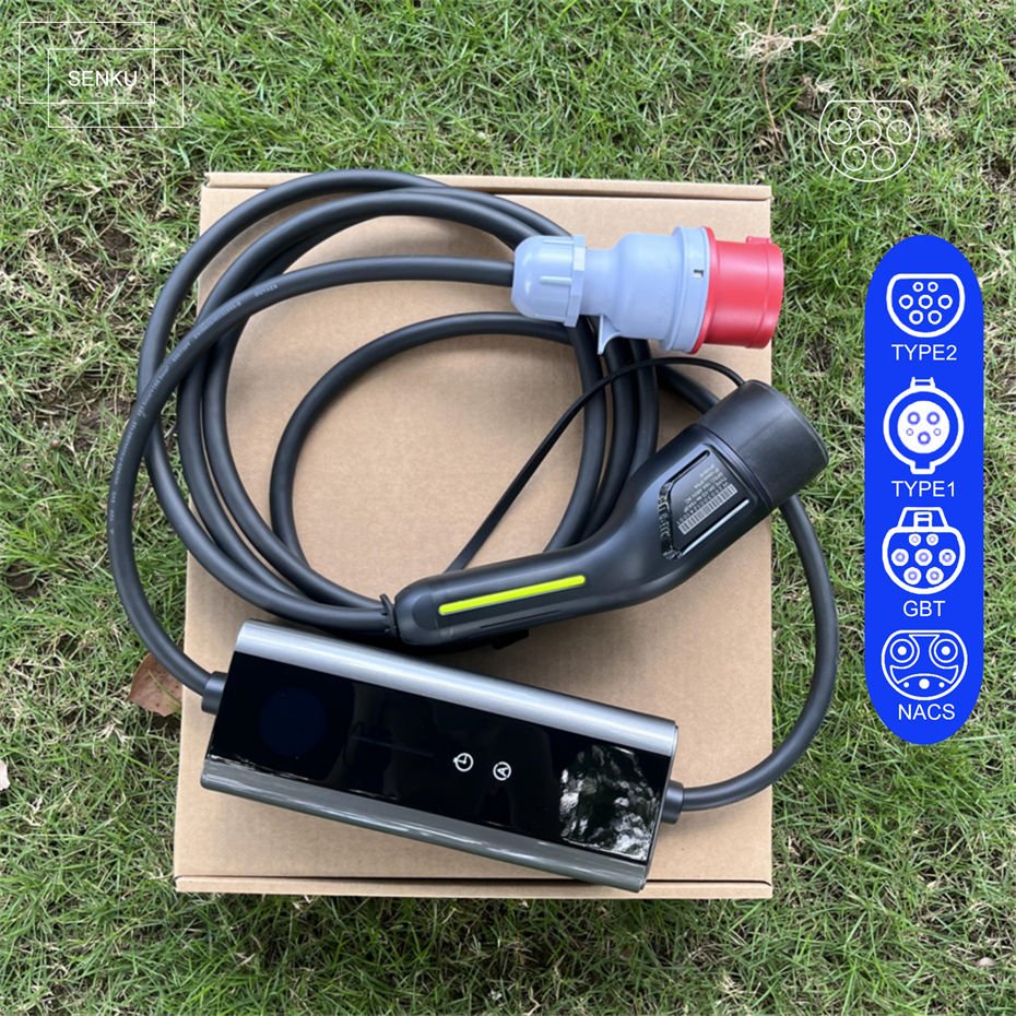SENKU 22KW 32A 3Phase Type2 Portable EV Charger Wi-Fi APP Control EVSE Charging Box Charging Station for Electric Car Charger