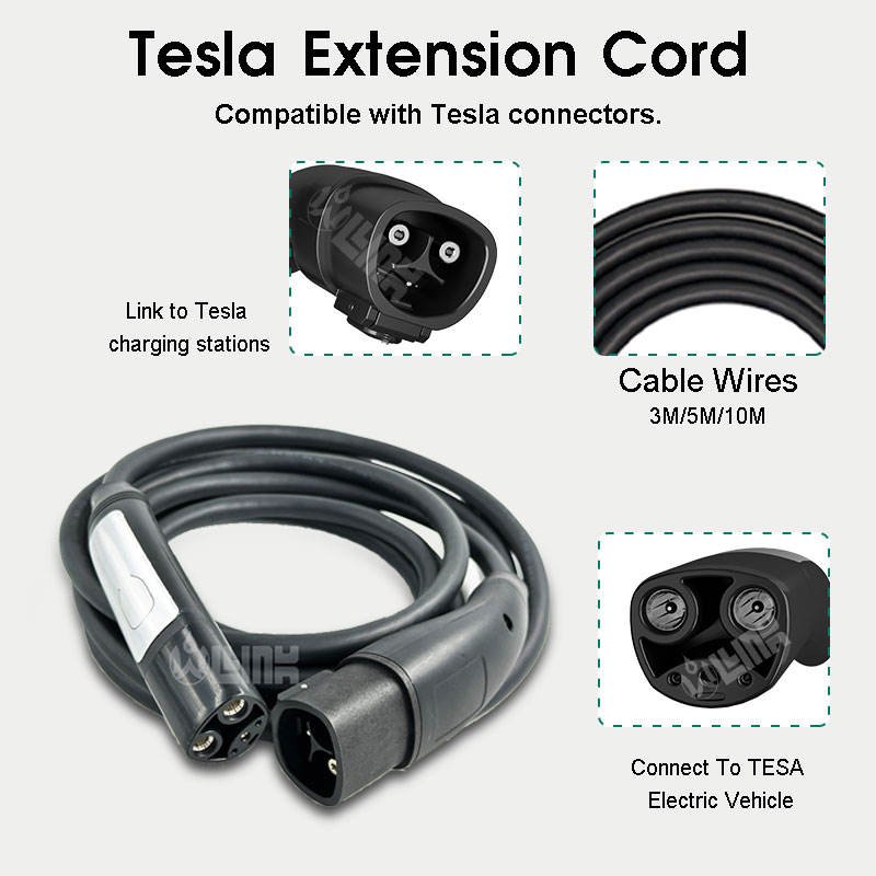 Tesla Charging Mobile Connector Nacs Charger Charger Tesla Extension Cord for Model 3/X/Y/S