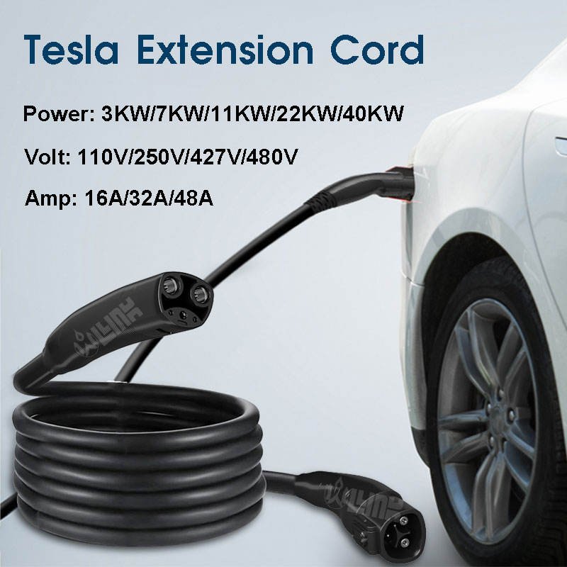 Tesla Charging Mobile Connector Nacs Charger Charger Tesla Extension Cord for Model 3/X/Y/S