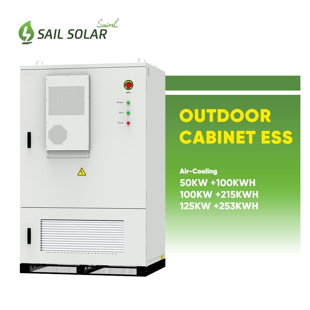 Sailsolar Industrial Commercial Energy Storage 125kw Liquid-cooled Solar Energy Storage System With 261kwh Battery Cabinet
