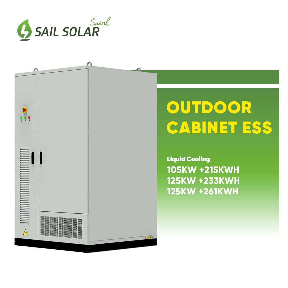 Sailsolar Industrial Commercial Energy Storage 125kw Liquid-cooled Solar Energy Storage System With 261kwh Battery Cabinet