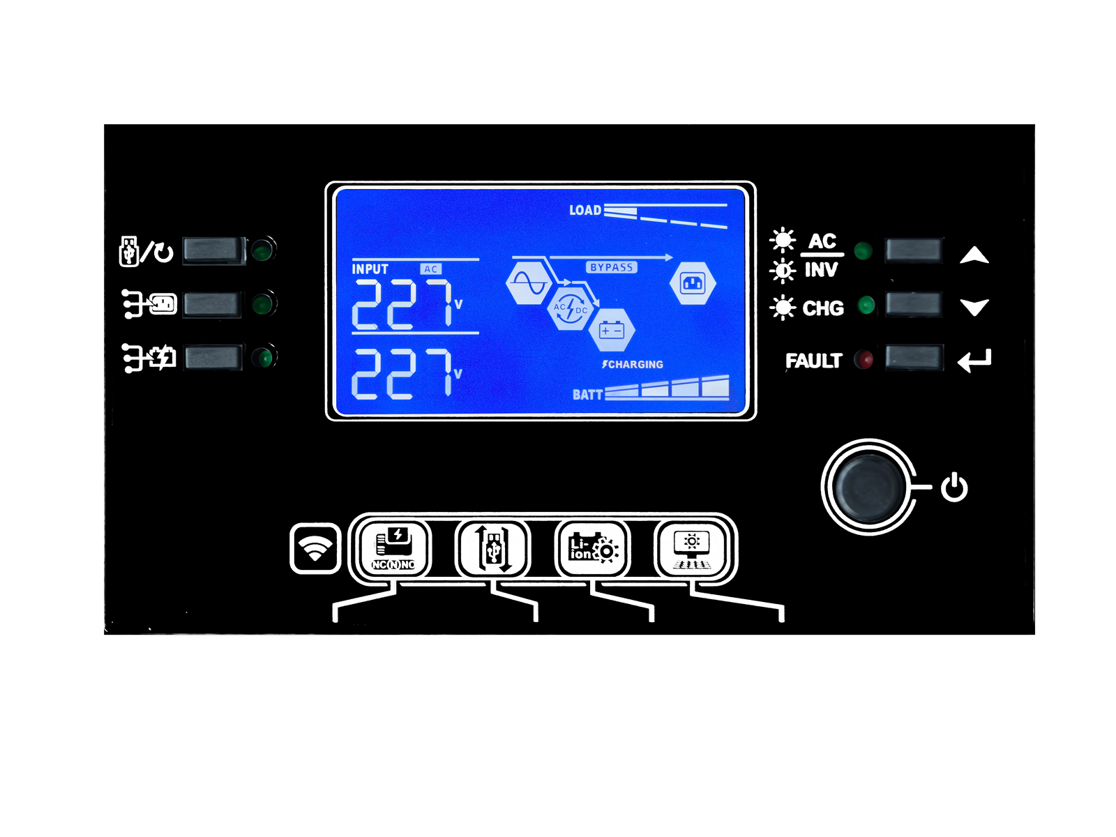 4.2KW 6.2KW 48VDC Hybrid Solar Grid Inverter Pure Sine Wave MPPT Solar Charge Controller 50Hz Single Phase 230V 120A >95%