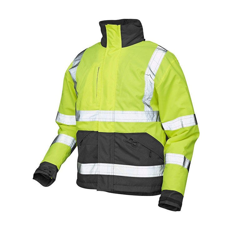 Customized Class 3 Hi Vis Heavy Duty Winter Safety Jackets Reflective Safety Clothing