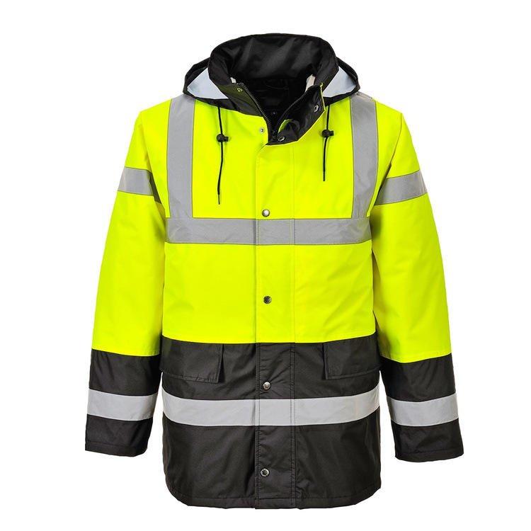 Hi Vis Lightweight Waterproof Work Jackets Reflective Winter Safety Clothing