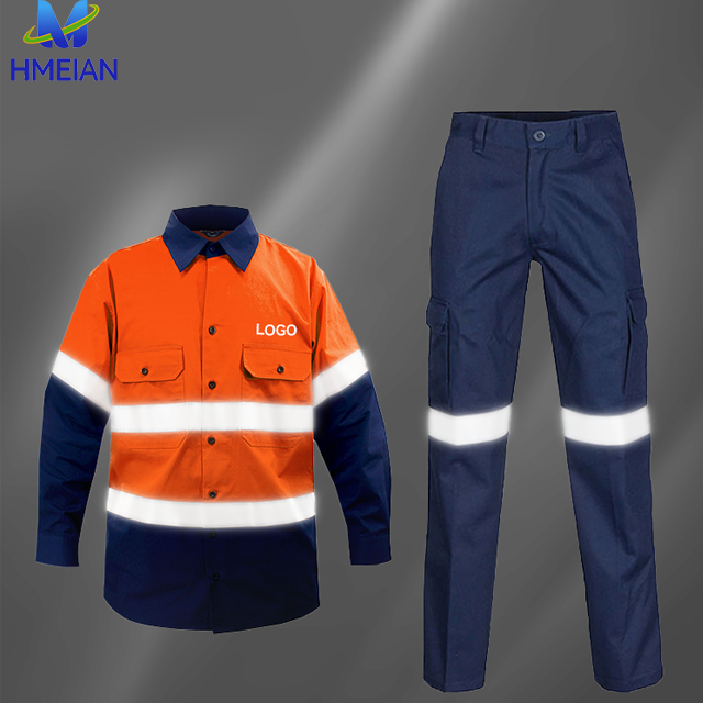 Reflective Cotton Work Wear Worker Clothes Set Construction Industrial Reflective Work Uniform Workwear