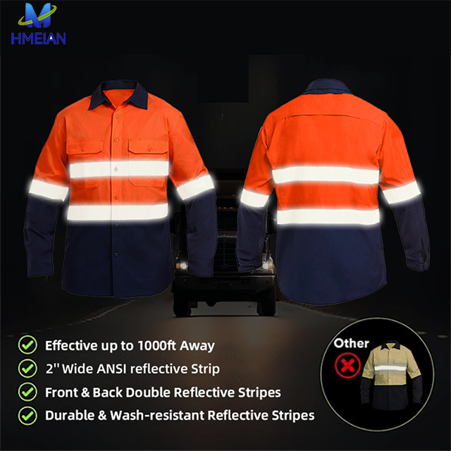 Reflective Cotton Work Wear Worker Clothes Set Construction Industrial Reflective Work Uniform Workwear