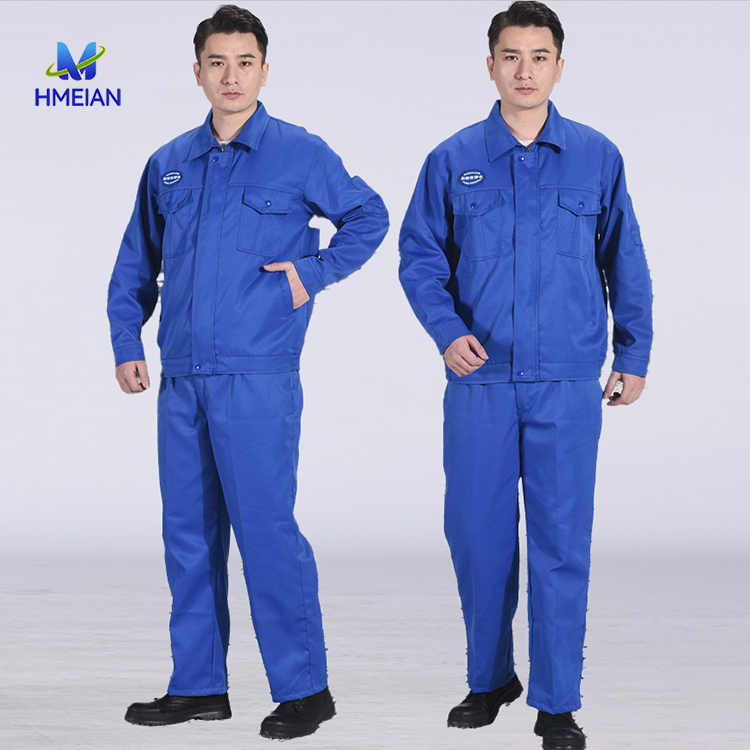 Custom Logo Enterprise Safety Clothing Set for Summer Thin Polyester Cotton Dirt-Resistant Work Suit for Workshop Work Uniforms