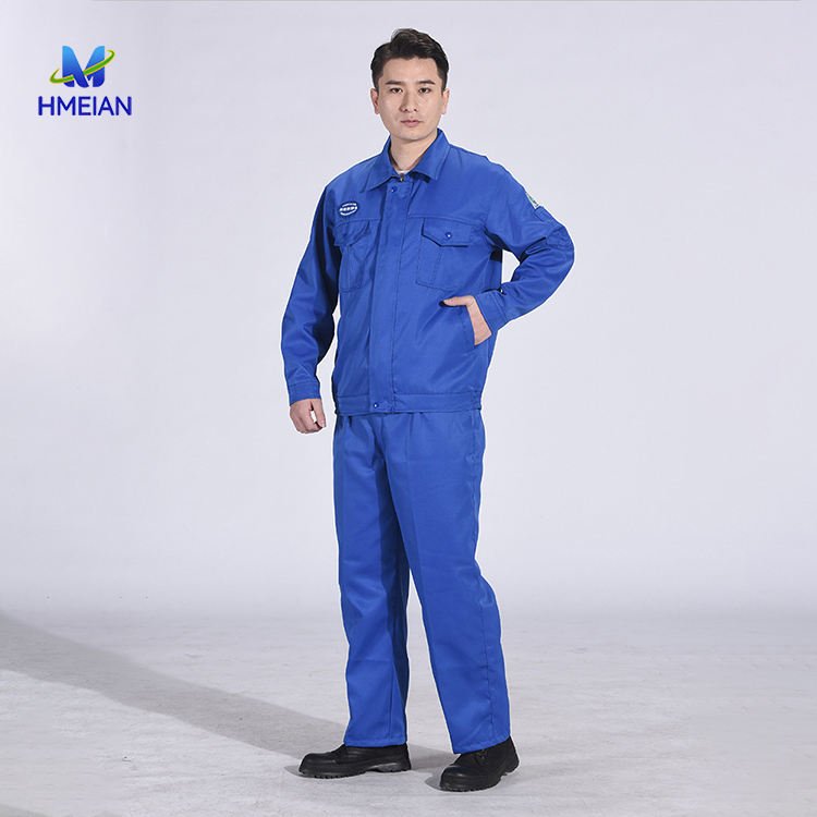 Custom Logo Enterprise Safety Clothing Set for Summer Thin Polyester Cotton Dirt-Resistant Work Suit for Workshop Work Uniforms