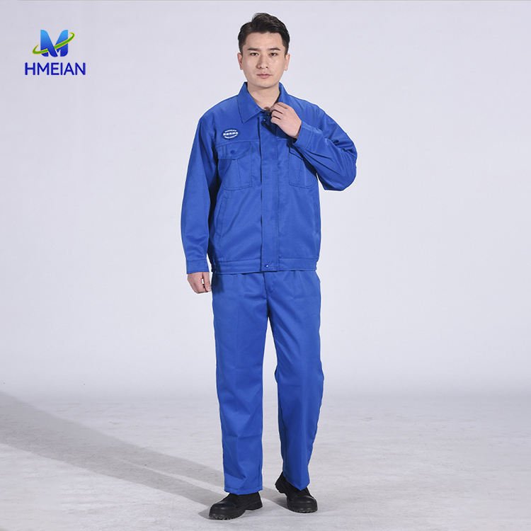 Custom Logo Enterprise Safety Clothing Set for Summer Thin Polyester Cotton Dirt-Resistant Work Suit for Workshop Work Uniforms