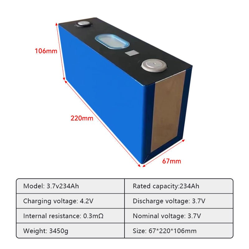 3.7v 234ah Nmc Solid State Battery Cell CATL Prismatic Rechargeable 3450g 67x220x106mm for Electric