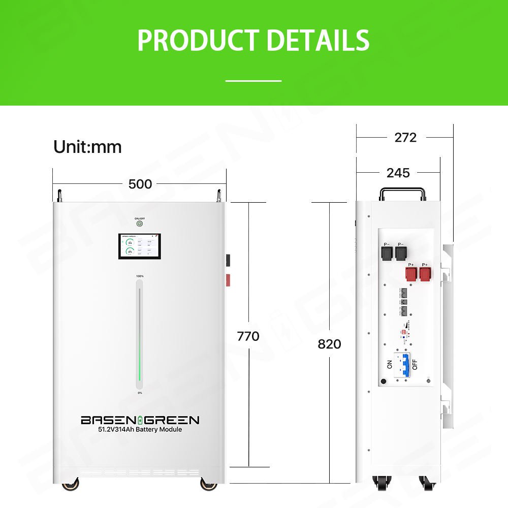 5kwh 15kwh 16kwh 51.2v 314ah Arabic Multi Language Support for Solar Energy Storage System Wall Mounted Lifepo4 Lithium Battery
