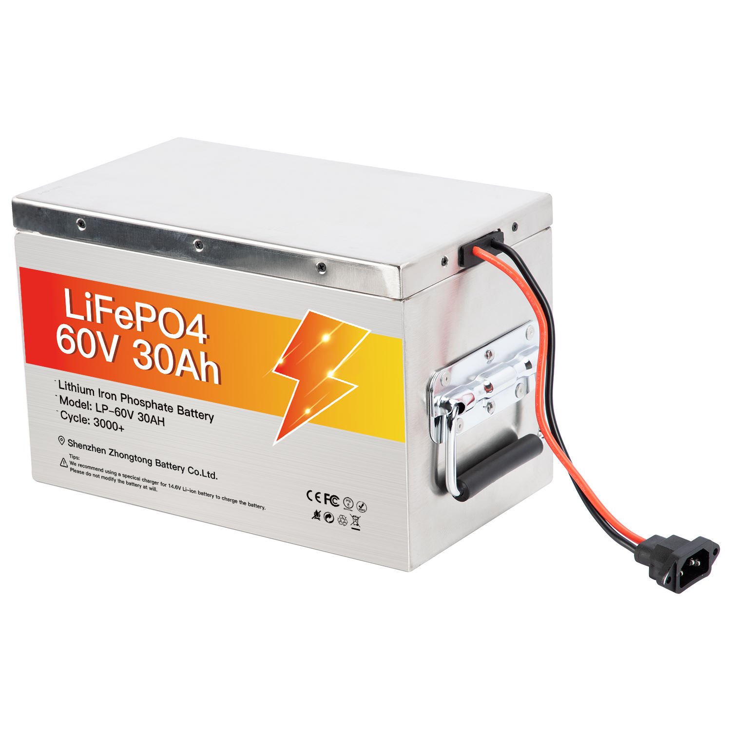 Electric Car Forklift 60V 30ah Lithium Ion Battery Pack Lifepo4 Material High Performance