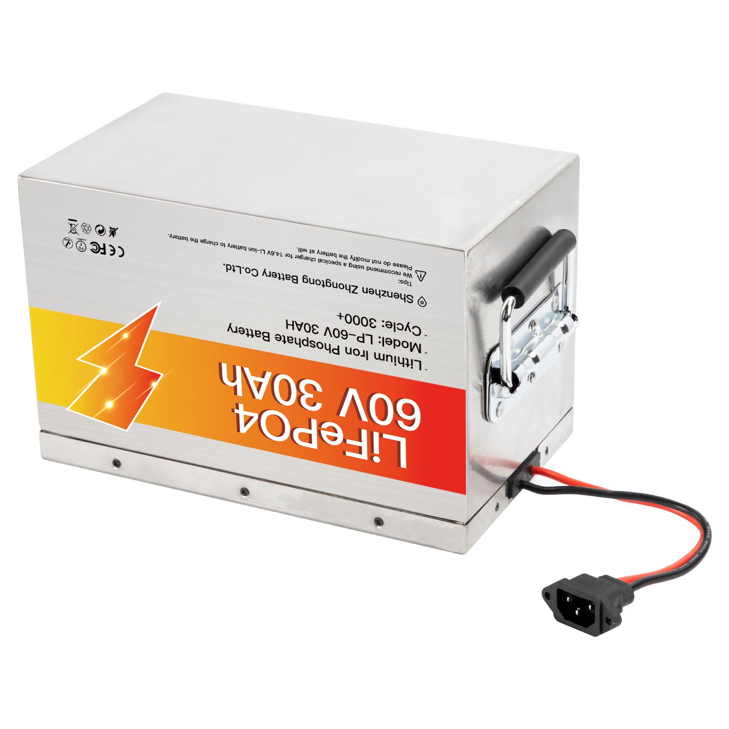 Electric Car Forklift 60V 30ah Lithium Ion Battery Pack Lifepo4 Material High Performance