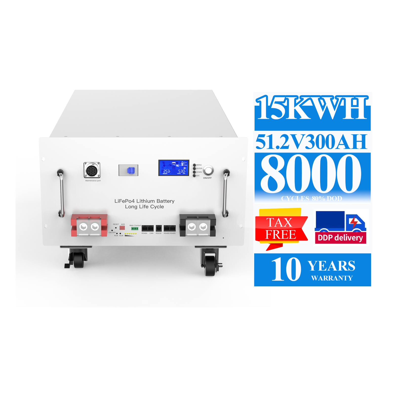 ZTGF 51.2V 200Ah 280Ah 300Ah Solar Lithium Battery 5kwh 10Kwh 15kwh Solar Home Energy Storage System 48v 280AH Lifepo4 Battery