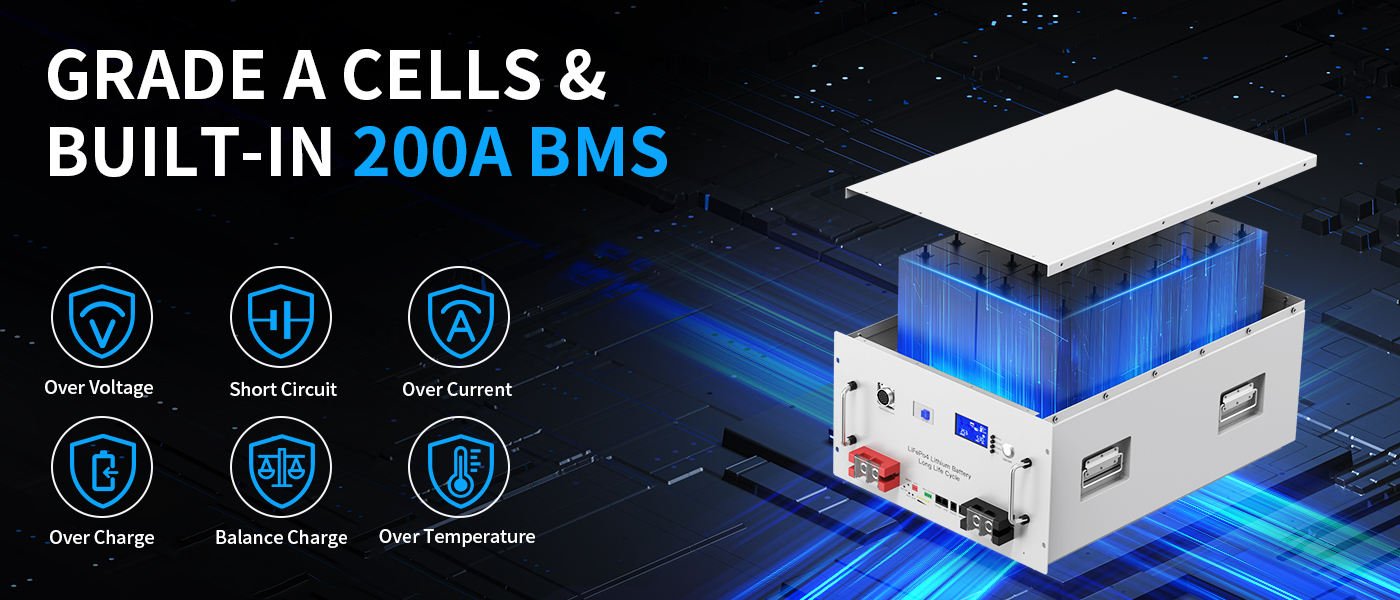 ZTGF 51.2V 200Ah 280Ah 300Ah Solar Lithium Battery 5kwh 10Kwh 15kwh Solar Home Energy Storage System 48v 280AH Lifepo4 Battery