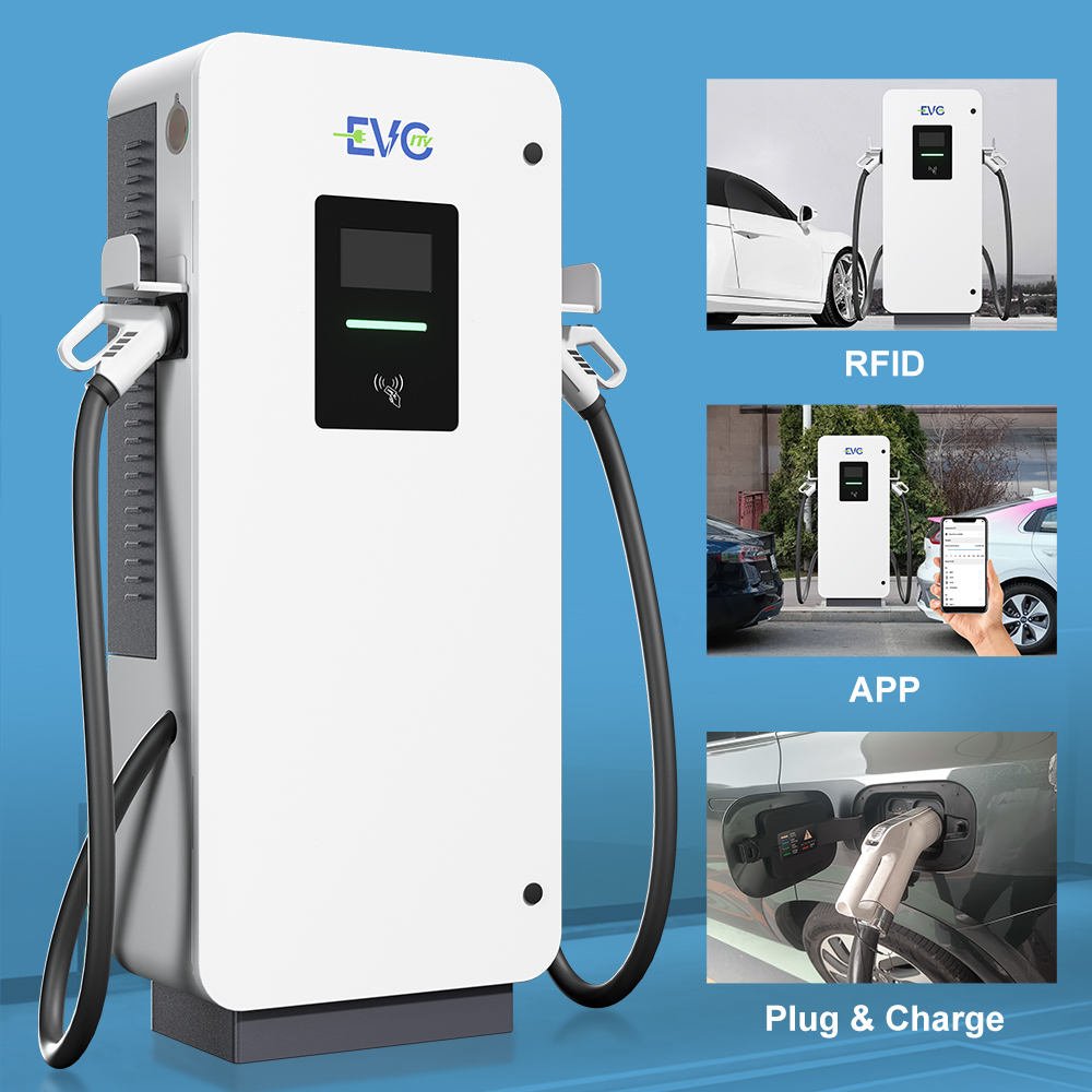 Commercial EV Charging Station DC Fast EV Charger 180kW 380V Outdoor with Touchscreen Ad Screen Floor-Mounted Commercial