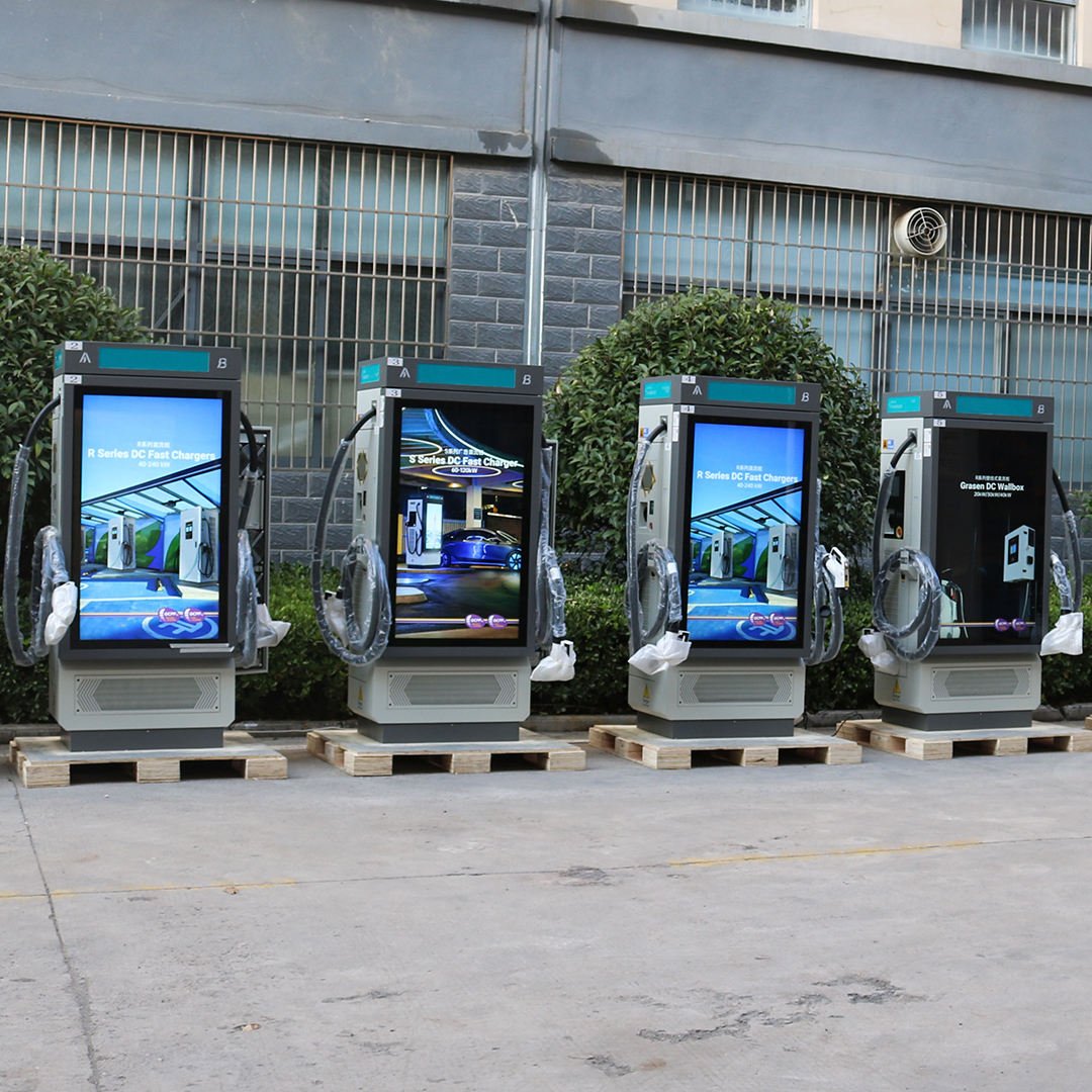 DC Smart Rapid Load Balancing Commercial 60KW/90KW/120KW Charging Station With Advertising Screen for Commercial