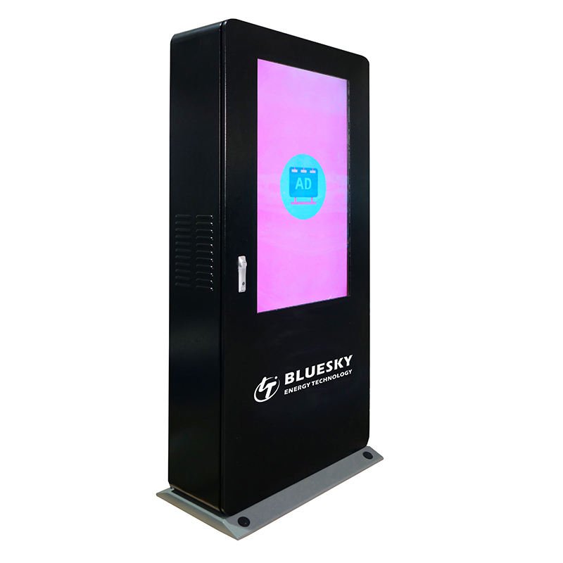 New BLUESKY Custom Portable DC EV Mobile Controlled Charging Station OCPP1.6J Protocol 60-240kW Output 55-Inch Media Display