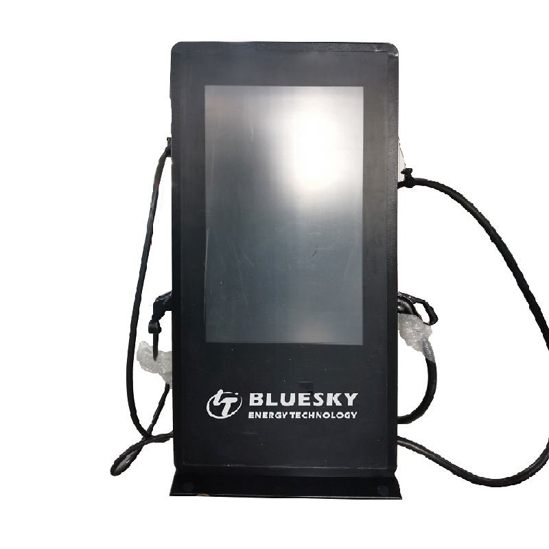 New BLUESKY Custom Portable DC EV Mobile Controlled Charging Station OCPP1.6J Protocol 60-240kW Output 55-Inch Media Display