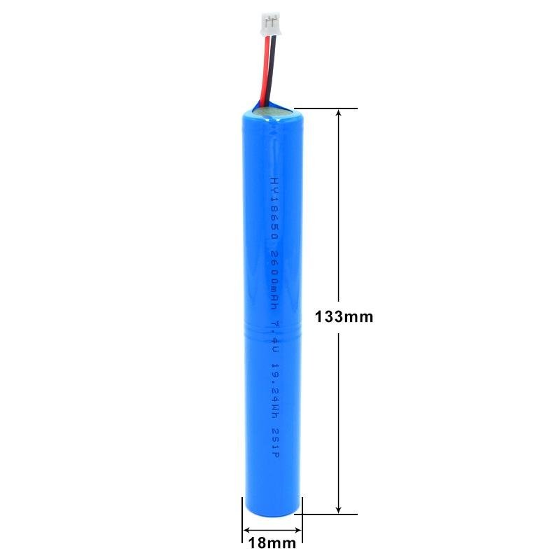 18650 Solid State Lithium Battery 7.4V Two Series Connected Long Strip Light Tube Rechargeable Consumer Electronics 2600mAh