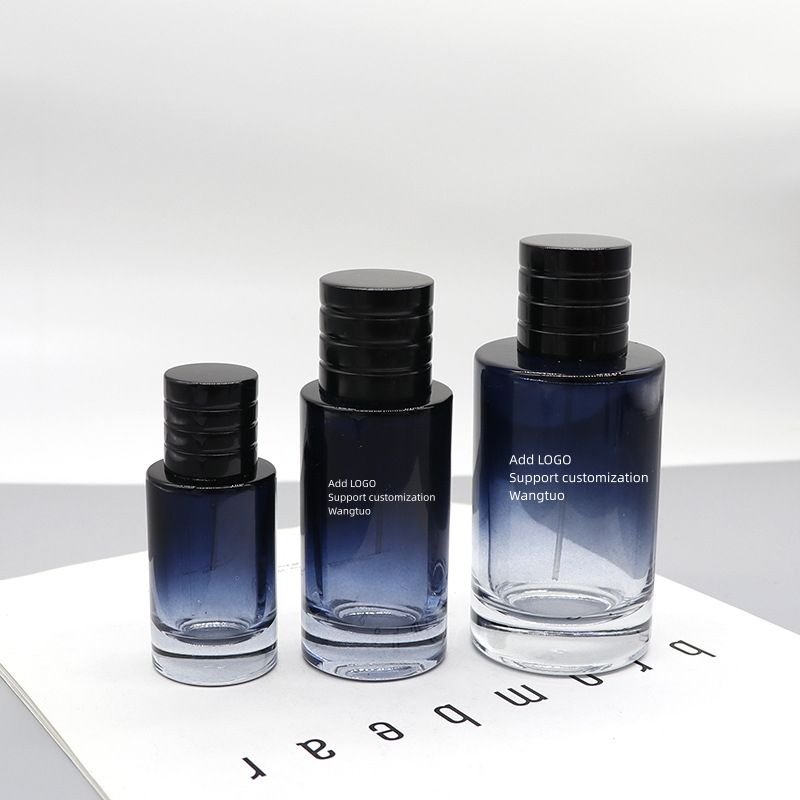 30ml 50ml 100ml Round Glass Empty Perfume Bottles with Customized Logo and Screen Printing for Skin Care Serum