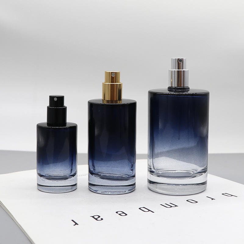 30ml 50ml 100ml Round Glass Empty Perfume Bottles with Customized Logo and Screen Printing for Skin Care Serum