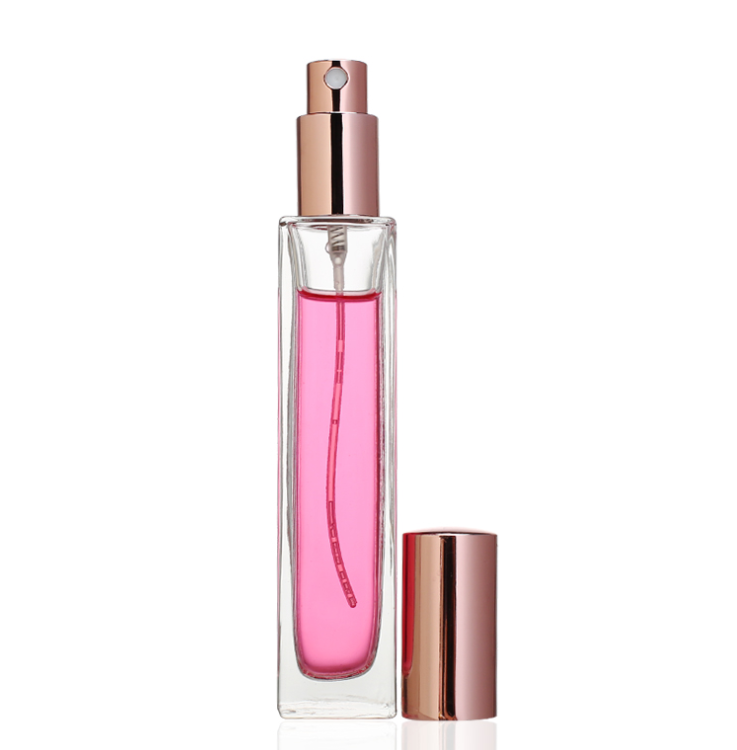 Wholesale 5ml 10ml Square Transparent Glass Perfume Sample Atomizer Tester Mini Empty Screw Cap Oil Packaging